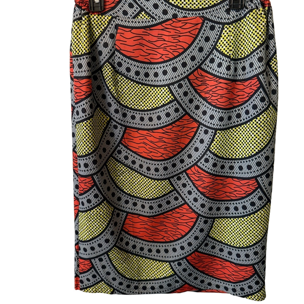 Joey Red and Green Pencil Skirt Knee-Length Casual